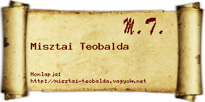 Misztai Teobalda névjegykártya
